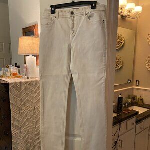 Chico's So Slimming Ecru Jeans Sz 1 or 8